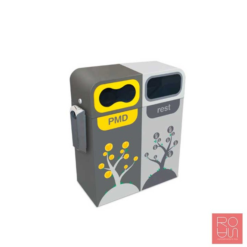 Paperera de reciclatge exterior Brussel·les 120 L - Edició especial